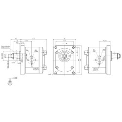 Pompa ad ingranaggi gruppo 2 da 4,5cc destra "modello standard" tipo plessey c10