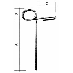 Dente strigliatore lunghezza 460mm larghezza 130mm