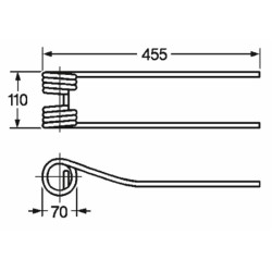 Dente girello attacco inferiore adattabile GalfrÃ¨ 67/88 filo 9,5
