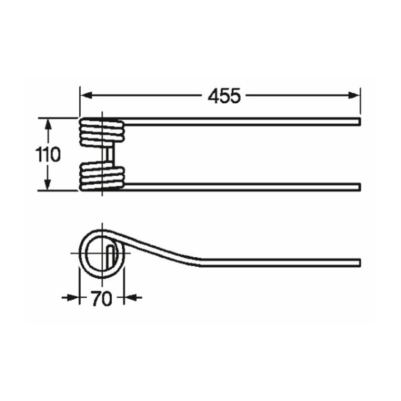 Dente girello attacco inferiore adattabile GalfrÃ¨ 67/88 filo 9,5