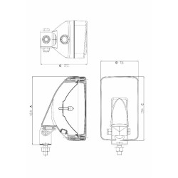 Faro da lavoro alogeno ad ampio raggio 55-70W dx e sx