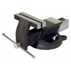 Morsa da banco in acciaio con base girevole 150mm