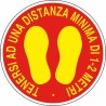 Segnaletica adesiva Covid-19 distanza 1m