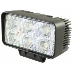 Faro da lavoro 6 LED Epistar rettangolare ad ampio raggio 60Â° 18W IP68