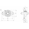 Supporto a cuscinetto con flangia UCFL 205 con Ã˜ 25mm