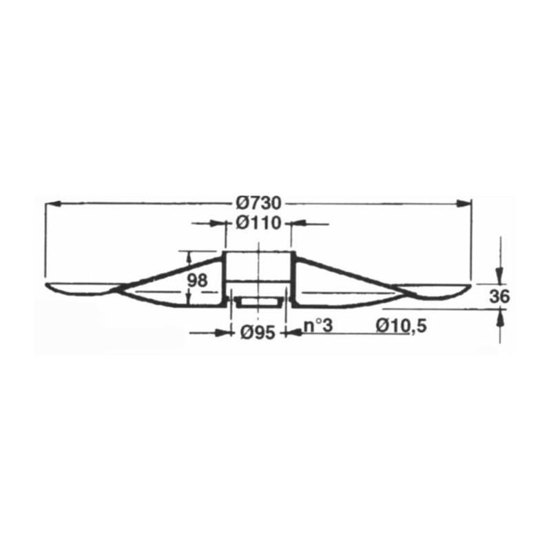 Disco folle adattabile Pz GT062 Ã˜ 730