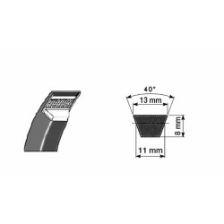 Cinghia trapezoidale in gomma telata tipo A83mm 2100