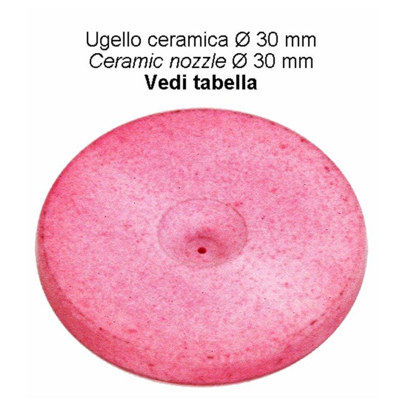 ugello Ã˜ 30mm con foro Ã˜ 1,2mm