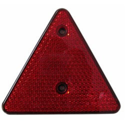 Catarifrangente con fori per viti M5 triangolare rosso 155x137mm