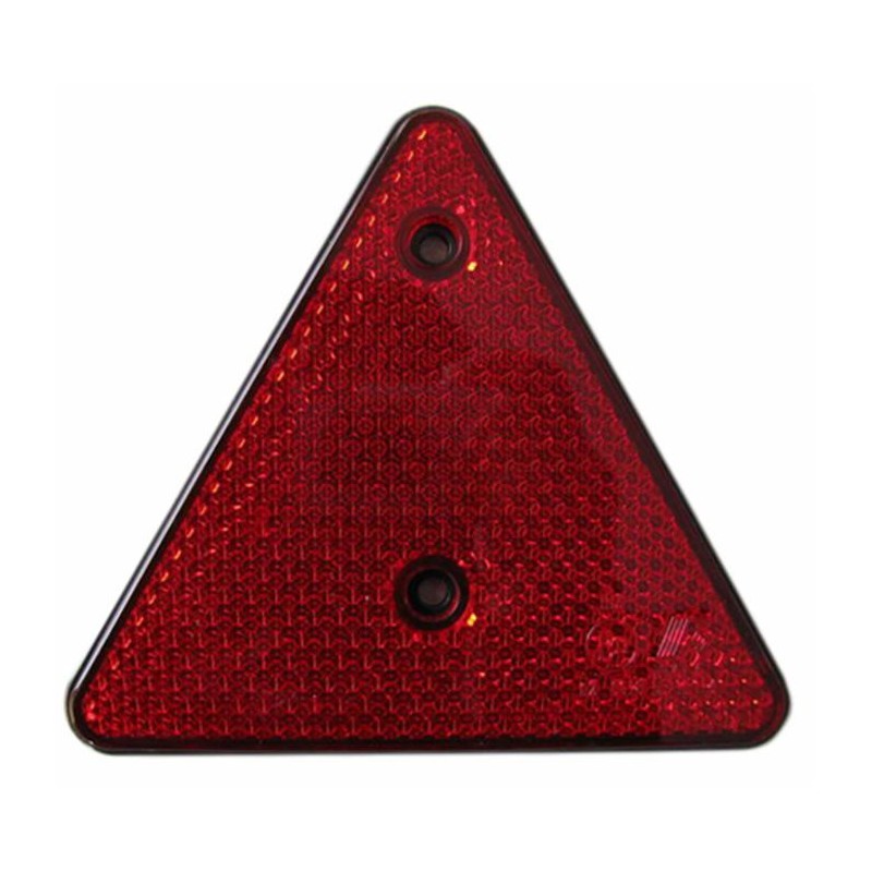 Catarifrangente con fori per viti M5 triangolare rosso 155x137mm