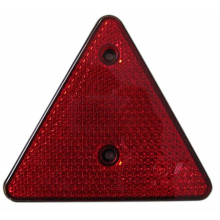 Catarifrangente con fori per viti M5 triangolare rosso 155x137mm