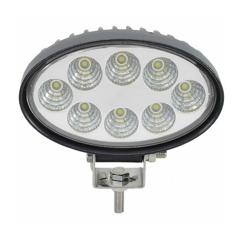 Faro da lavoro 8 LED Epistar ovale a largo raggio freddo 24 W IP67