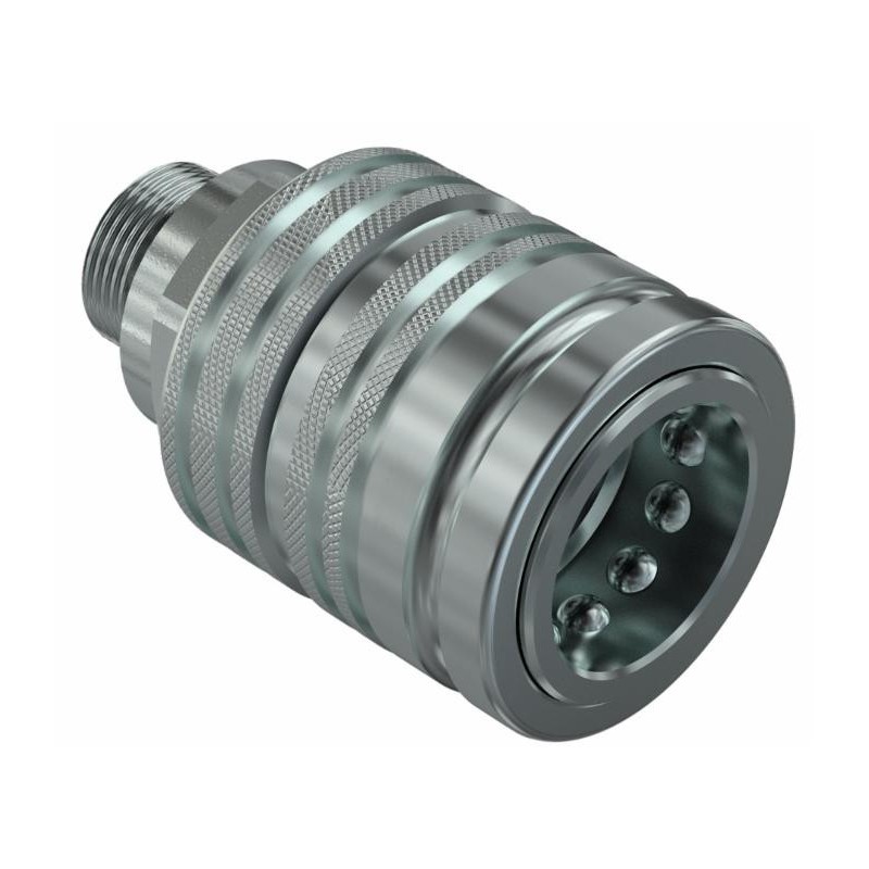 Innesto rapido a valvola femmina 1/2" filetto passaparete din2353 m22 (15l) Faster