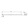 Asse porta dischi frangizolle di 2370mm sezione 30x30mm