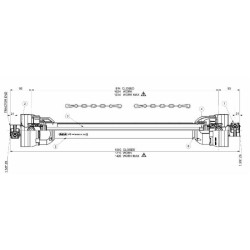 Cardano standard w2400x1000 con tubo a limone spinato