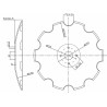 Disco frangizolle dentato con Ã˜ 510mm spessore 5mm e foro centrale di 61mm