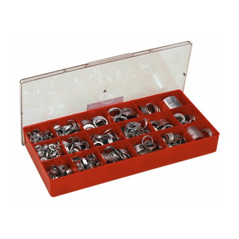 Assortimento rondelle in alluminio da 1575 pezzi