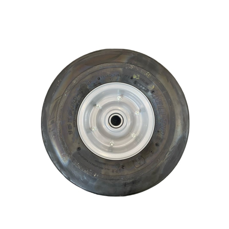 Ruota pneumatica 15x6.00/6" 6PR con cerchio in ferro foro Ã˜ 25mm