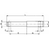 Perno doppio a saldare corpo Ã¸ 22-28mm e fori Ã¸ 12mm
