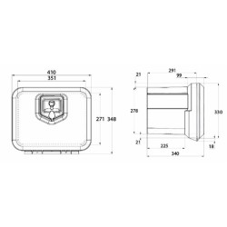 Cassetta porta attrezzi in plastica 410x348x340mm