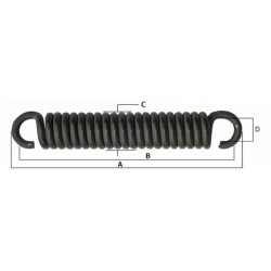 Molla tiller 357mm con gancio aperto Ã˜ 11mm