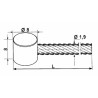 Cavo per acceleratore Ã¸ 1,9mm lunghezza 2500mm