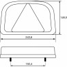 Fanale posteriore dx a LED 243,6x148,5x48mm