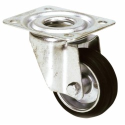 Ruota gommata 150x40mm supporto girevole