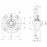 Supporto a flangia tonda autoallineante UCFC 210 con cuscinetto Ã˜ 50mm