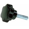 Volantino a 6 lobi Ã˜ 50mm con perno e filetto M10x25mm