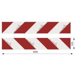 Kit 2 pannelli adesivi omologati per segnalazione su strada 846x141mm