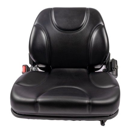 Sedile MUL020MA in sky nero con sospensione meccanica microswitch e cintura