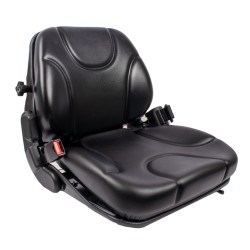 Sedile MUL020MA in sky nero con sospensione meccanica microswitch e cintura
