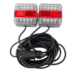 Kit luci con fanali a LED magnetico 12V cavo 7,5m + 2,5m tra fanali