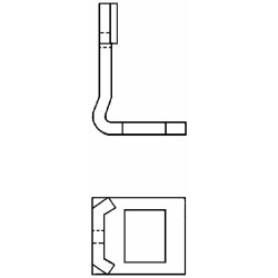Staffa per molla flex 70x8 monolama 50x50 - 45x12