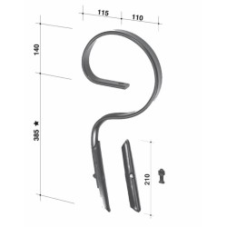 Molla flex Jackpot con vomere 32x12mm