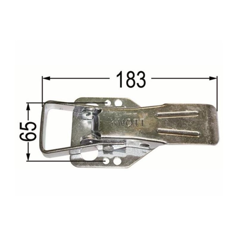 Chiusura per rimorchio a molla 183x65mm