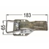 Chiusura per rimorchio a molla 183x65mm