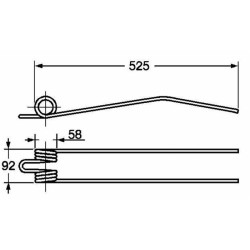 Dente giroandanatore adattabile Fahr 1650,2731 0623,1509 1,1089,030,101,00 filo 9