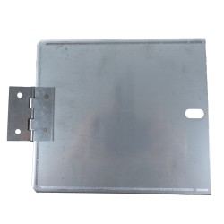 Portatarga con cerniera in acciaio inox 165x165mm