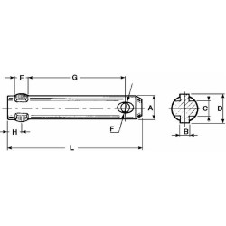 Perno per fresa Ã¸28x143mm adattabile Maschio