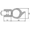 Guarnizione per lamiera o ABS con aggancio da 3mm a 5mm (5 mt)