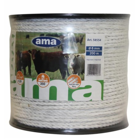 Rotolo corda elettrica Ã¸ 6mm lunghezza 200 mt