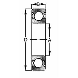 Cuscinetto radiale a sfere adattabile a 6208-2Z