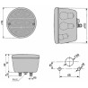 Fanale alogeno posteriore dx Ã˜115mm