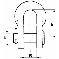 Briglia per catena stabilizzatrice zincata Ã˜ 14mm perno 9/16â€