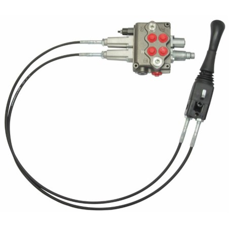 Distributore Walvoil modello SD5 a 2 leve doppio effetto - 40L - con leva cloche e cavi 1500mm