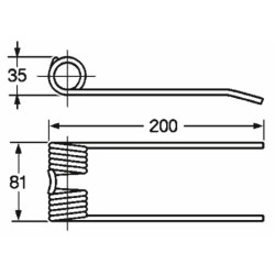 Dente pick-up per rotorpessa Ã˜ 5,5mm adattabile Lerda C.M.