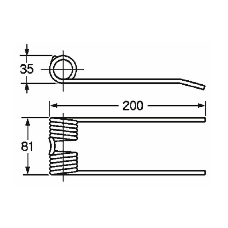 Dente pick-up per rotorpessa Ã˜ 5,5mm adattabile Lerda C.M.