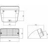 Fanale posteriore alogeno dx 162x70mm con base inclinata